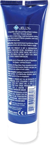 Vista 2 de ID Jelly Gel lubricante personal a base de agua, fabricado en Estados Unidos por ID Lubricants para un lubricante más grueso que se mantiene donde