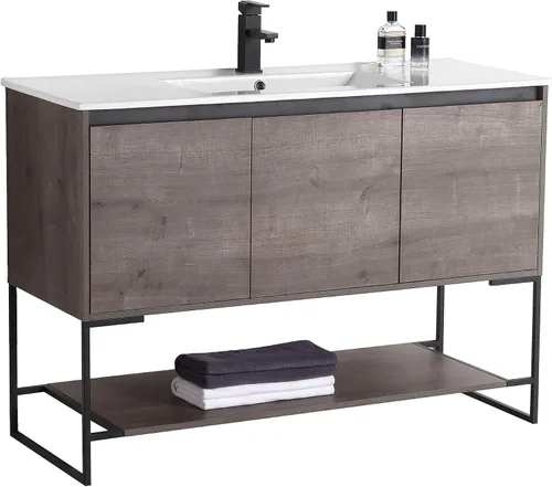 Vista 17 de Mueble de baño URBANIA VANITY con 2 puertas, estante y lavabo