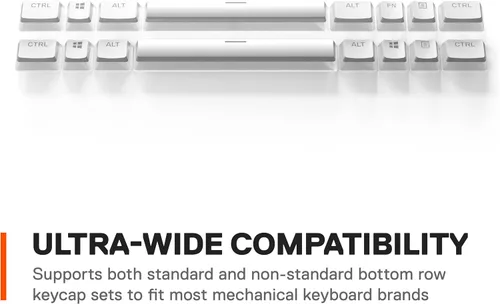 Vista 7 de SteelSeries Aerox 3 - Super Light Gaming Mouse - Snow & PRISMCAPS - Double Shot Pudding-Style Keycaps - Durable PBT Thermoplastic - Compatible with