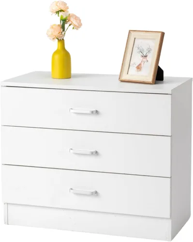Vista 11 de Karl home Cómoda de 4 cajones, cómoda de almacenamiento moderna, mesita de noche de madera para dormitorio, sala de estar (negro)