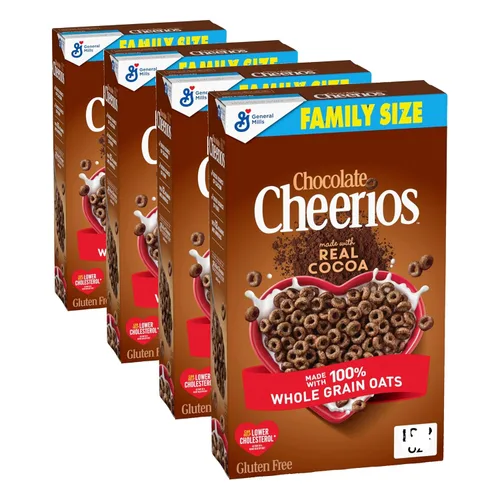 Vista 12 de Chocolate Cheerios, Cereal de desayuno sin gluten saludable para el corazón, hecho con avena integral, 11 onzas