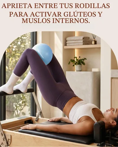 Vista 5 de Trideer Pelota de pilates de 9 pulgadas con pajita de inflado Azul bebé