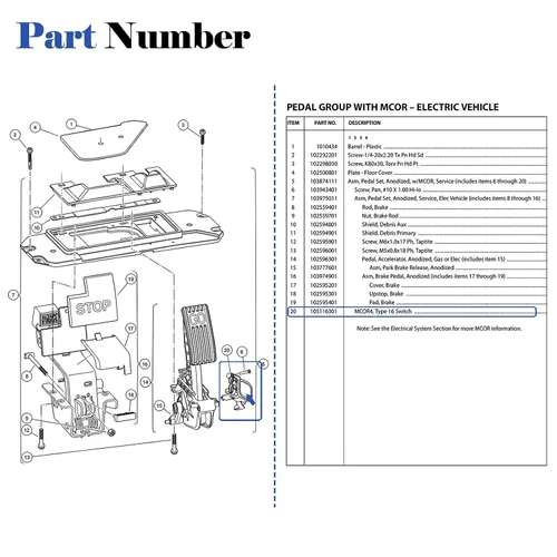 Vista 6 de MCOR 4 Potenciómetro del acelerador para Club Car DS/Carryall y precedent 2012-up, acelerador del potenciómetro, OEM # 105116301, 103850401 (MCOR 3)