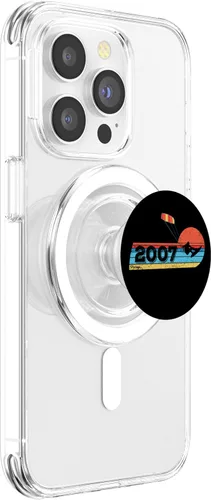 Vista 3 de Kitesurfer Kitesurfing Birthday Vintage 2007 born Kitesurf PopSockets MagSafe PopGrip for iPhone