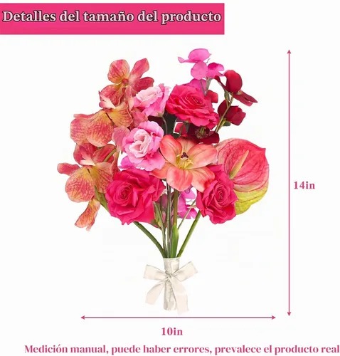 Vista 2 de CEWOR Flores artificiales para jarrón, flores artificiales de seda para ramos de boda, arreglos florales, centros de mesa florales, centros de mesa