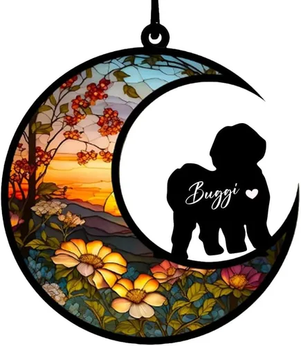 Vista 41 de Atrapasoles conmemorativos personalizados para perros Akita, nombre de perro personalizado, adorno de pérdida de perro, regalo para amantes