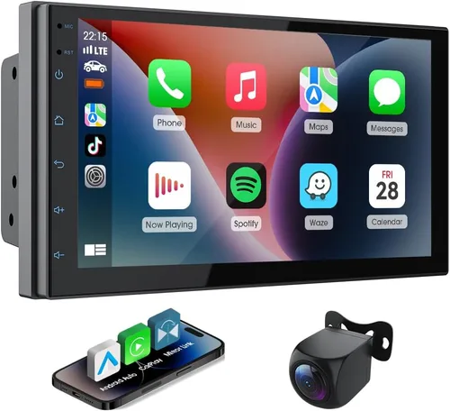 Vista 9 de 7 inch Double Din Android 13 Car Stereo
