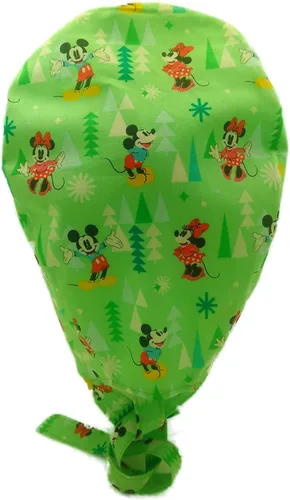 Vista 3 de Gorro de tela de algodón con personajes de dibujos animados, diseño de árbol de Navidad, multicolor, Multi