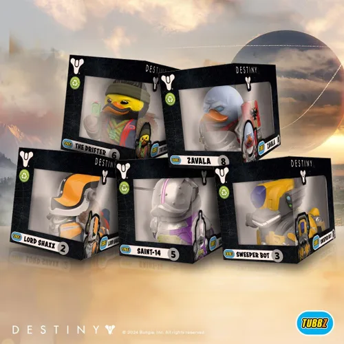 Vista 6 de TUBBZ Boxed Edition Sweeper Bot Figura coleccionable de pato de goma de vinilo - Producto oficial de Destiny 2 - PC y videojuegos Barrendero Bot