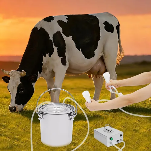 Vista 5 de Milk Machine, 5L Vacuum Goat Milking Kit, 110V, Farm, Backyard Use