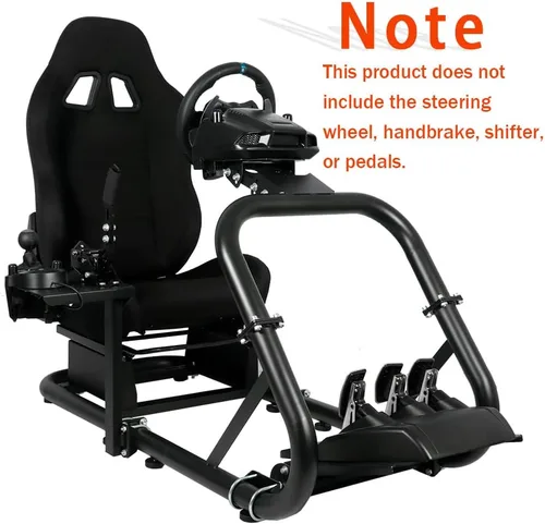 Vista 3 de Marada Racing Simulator Cockpit Stand with Black SeatRacing Game Stand fits Logitech G25 G27 G29 G920 G923 Thrustmaster FanatecSteering Wheel Stand