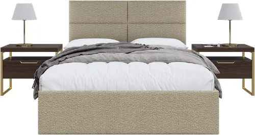 Vista 4 de Vänt - Paneles tapizados de pared, cabeceros de pared tamaño Queen/Full, color beige boucle, juego de 4 paneles