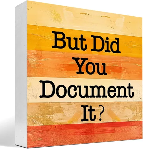 Vista 8 de Letrero de madera con texto en inglés «But Did You Document It» (But Did You Document It), caja de madera para escritorio, divertido letrero