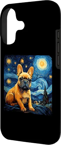 Vista 2 de Van Gogh Dog French Bulldog Case for iPhone 17