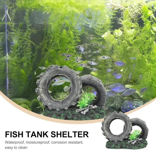 Vista 5 de DOITOOL Escondite de peces y camarones, decoración de coches, accesorios de escritorio, escondite de peces, escondite de acuario, decoración