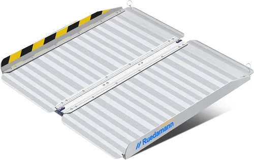 Vista 10 de Ruedamann Rampa para silla de ruedas de 2 pies, rampa portátil para silla de ruedas para la entrada del hogar, diseño más ancho, rampas plegables