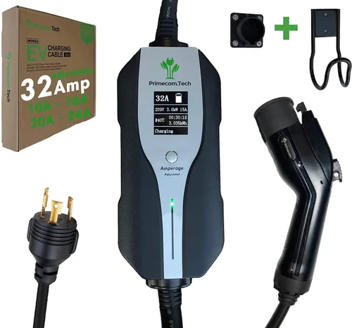 Vista 14 de Primecom.Tech - Cargador de vehículo eléctrico de nivel 2 (EV) Amperaje ajustable