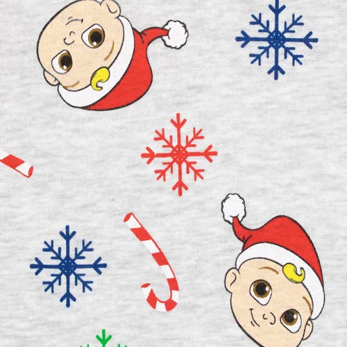 Vista 3 de CoComelon Pijama de Navidad para niño color gris