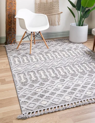 Vista 16 de Unique Loom Arlo Collection Alfombra de área - Lenny (rectangular 2' 0" x 3' 0", carbón/marfil)