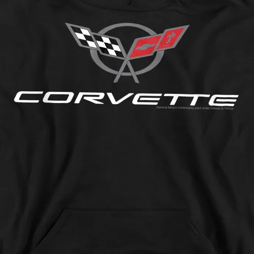 Vista 2 de Chevrolet Corvette Modern Emblem - Sudadera con capucha unisex para niños y niñas