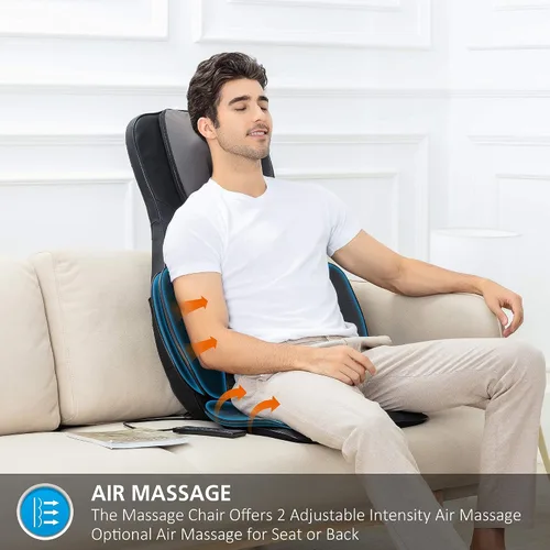 Vista 8 de Snailax Paquete de almohadilla para silla de masaje de cuerpo completo y masajeador de percusión de mano