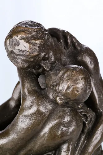 Vista 5 de El beso estatuas de bronce esculturas decoración para el hogar Rodin Metal Figurines TPE-186
