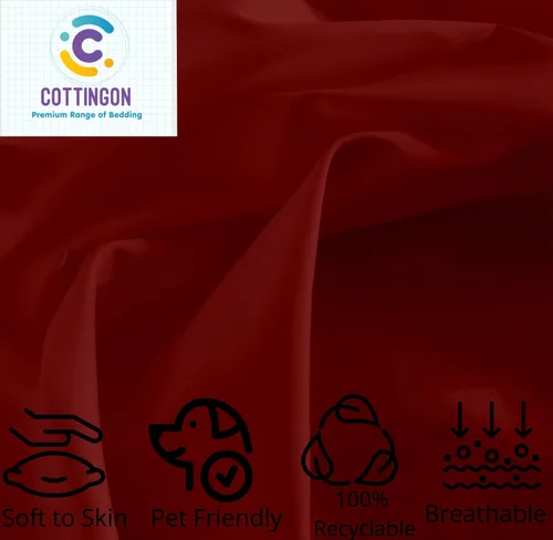 Vista 3 de Cottingon Juego de sábanas de 5 piezas tamaño King dividido para camas dobles ajustables, sábanas de microfibra de lujo suave XL para colchón
