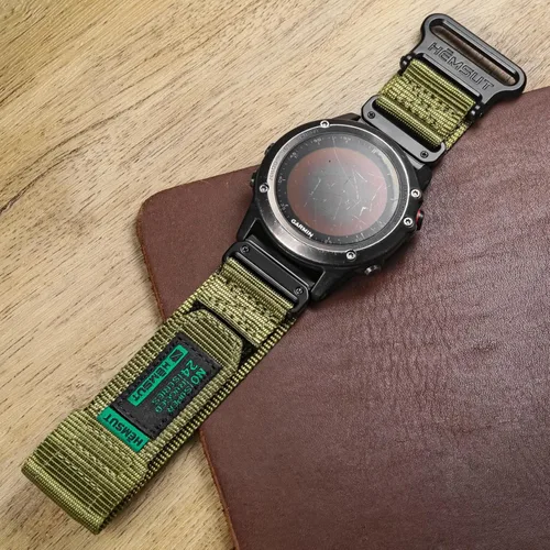 Vista 2 de Compatible con la Correa de Reloj Garmin, Correa Deportiva de Nylon Super Resistente con Diseño de Bucle Tejido