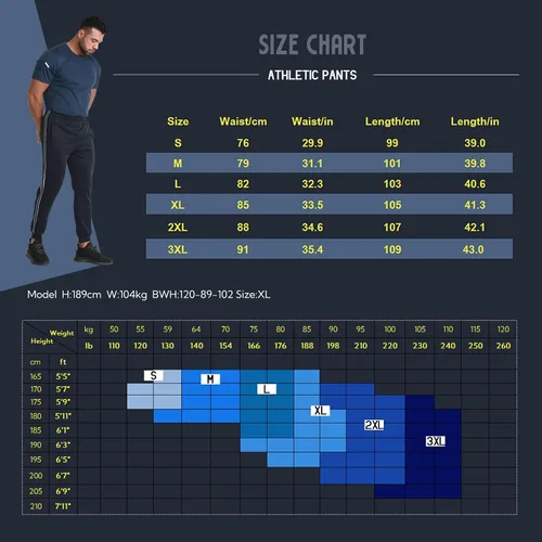 Vista 6 de RPOVIG Pantalones deportivos para correr y entrenar pantalones deportivos para hombre con bolsillos, juego de 3 piezas para correr, gimnasio