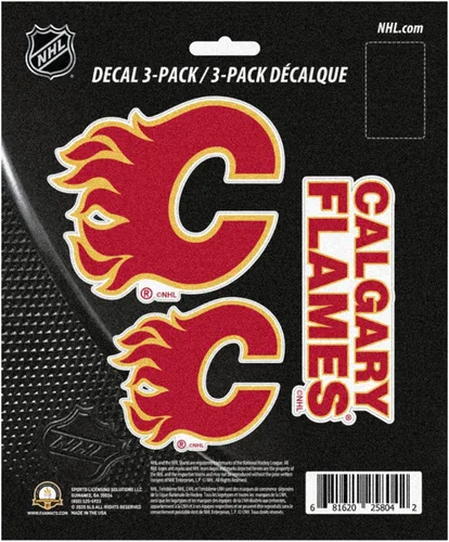 Vista 6 de FANMATS NHL - Juego de calcomanías unisex NHL de 3 piezas Rojo