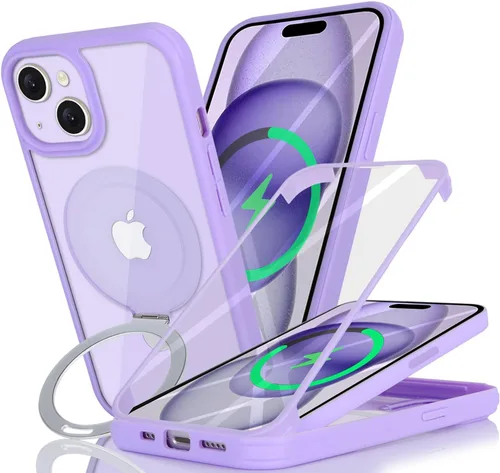 Vista 15 de Cavor Funda para iPhone 13 e iPhone 14, Compatible con Magsafe, Funda para iPhone 14 con Protector de Pantalla, Soporte Funda Protectora Magnética