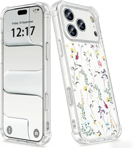 Vista 42 de OOZ Funda de cristal para iPhone 11 Pro (2019) de 5.8 pulgadas, bonita funda protectora transparente, seductor patrón de mariposa morada, suave a