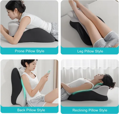 Vista 3 de SheRest Almohada de lectura ajustable para reposacabezas para adultos en cama – Cuña de apoyo de espalda de espuma viscoelástica para reflujo ácido