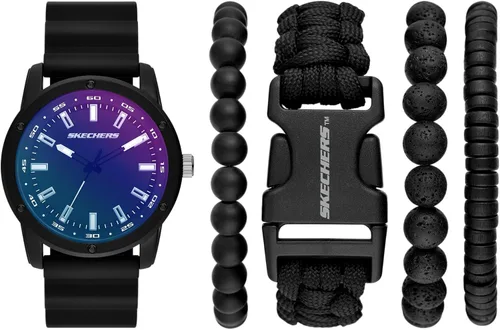 Vista 17 de Skechers Set de Regalo para Hombre con Reloj y Pulsera Apilable o Correa Intercambiable