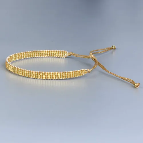 Vista 4 de KELITCH Pulseras de la amistad Miyuki con cuentas de semillas hechas a mano con hilo de la amistad