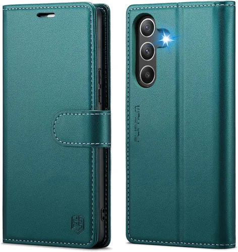 Vista 8 de FLIPALM Funda tipo billetera para Samsung Galaxy A15 5G, con bloqueo RFID, soporte para tarjetas de crédito, de piel sintética, tipo folio