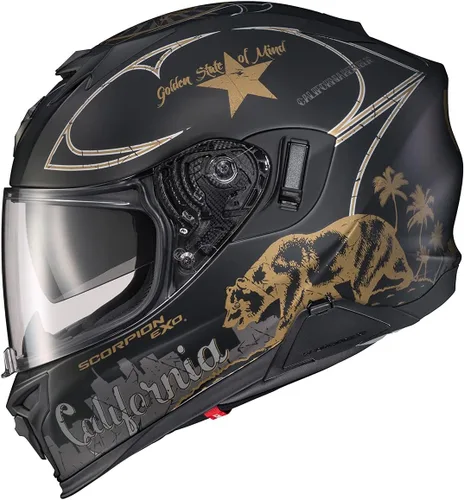 Vista 16 de ScorpionEXO T520 Casco de Motocicleta de Turismo de Cara Completa con Bolsillos para Altavoces Listos para Bluetooth DOT ECE Aprobado Nama-Sushi