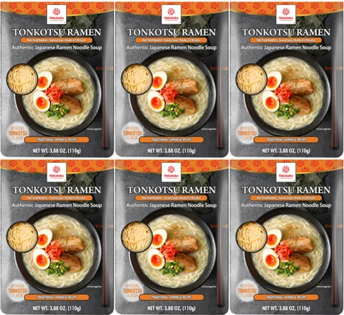 Vista 6 de Hakubaku Sopa japonesa de fideos ramen, MISO, 3.88 onzas (paquete de 6), auténtico ramen japonés no frito y fideos suaves, estable