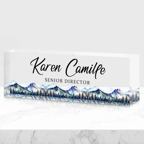 Vista 19 de Placa de nombre de oficina personalizada para escritorio, placa de nombre, regalos personalizados para compañeros de trabajo, jefe, profesor