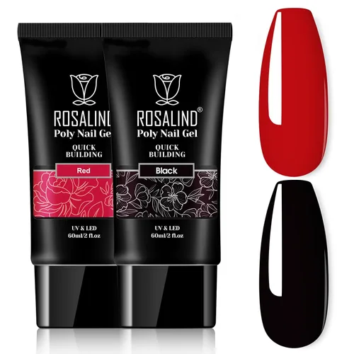 Vista 14 de Rosalind Gel de extensión de poliéster acrílico transparente, paquete de 2 unidades de gel de uñas de 2.1 onzas líquidas, constructor de uñas