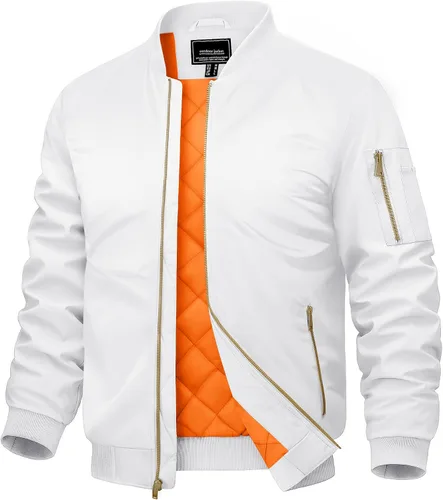 Vista 15 de CRYSULLY Chaqueta para hombre Otoño Invierno Espesar Cortavientos Chaquetas Bomber Abrigos Acolchados
