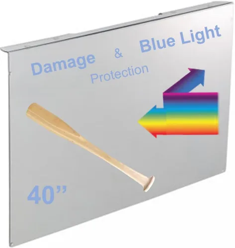 Vista 8 de VizoBlueX Protector de pantalla de TV de 77 pulgadas contra luz azul y daños. Escudo de protección y filtro anti-luz azul que bloquea UV para LCD