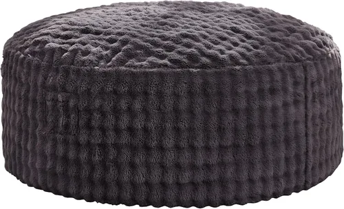 Vista 8 de Hobestluk - Puf para adultos, 5 pies, grande, gigante, de gran tamaño Gris oscuro
