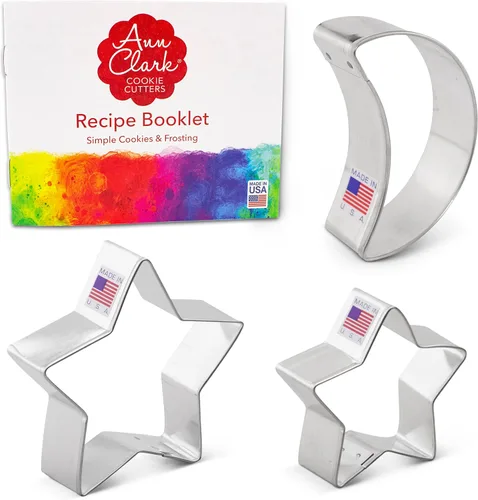 Vista 4 de Ann Clark Celestial Stars - Juego de 3 cortadores de galletas