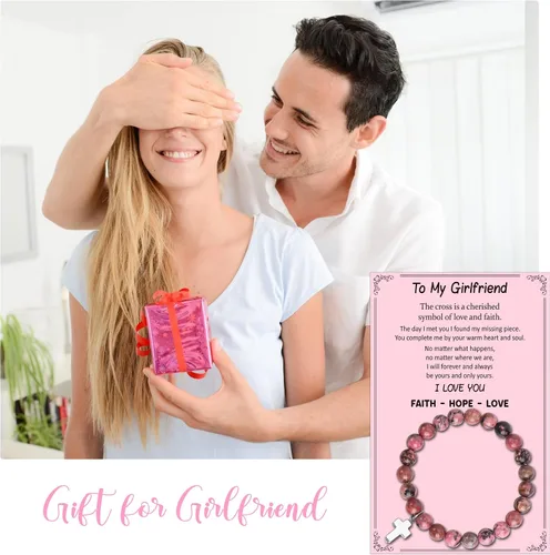 Vista 7 de Pulsera de piedra natural, regalos para mujeres, abuela, mamá, esposa, hija, tía, hermana, nana, gigi, mimi, novia, día de la madre, cumpleaños
