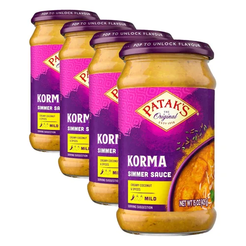 Vista 4 de PATAKS Jalfrezi - Salsa picante de curry picante y pimiento dulce, 15 onzas