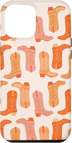 Vista 26 de Cowboy Boot Illustration Preppy Western in Orange Case for iPhone 17