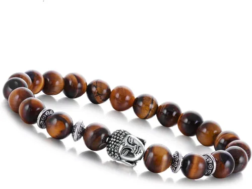 Vista 7 de Joya brazalete con gemas redondas de 8 mm, brazalete para los chacras, regalo de cumpleaños 4 pzas