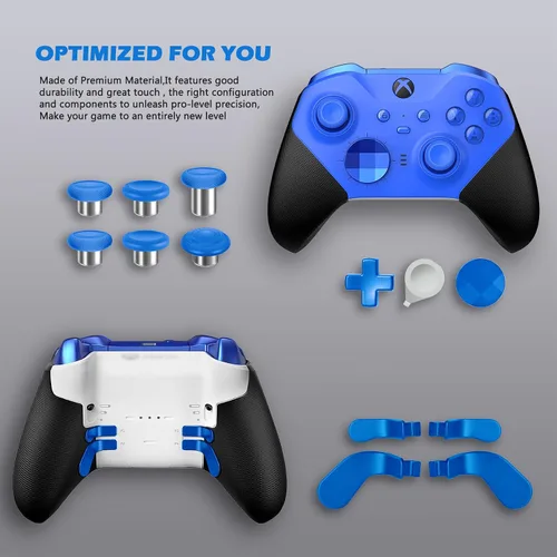 Vista 2 de Paletas de control de repuesto para palancas de pulgar para Xbox One Elite Controller Series 2 Core Joystick Kit Piezas de Palanca Trasera Paddle