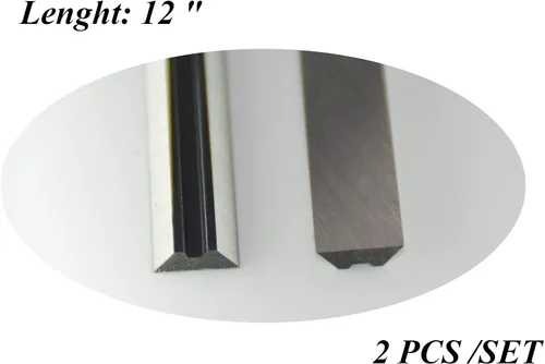 Vista 4 de Cuchillas cepilladoras de 12 pulgadas, repuesto HSS para modelos Makita 2012 y 2012NB, cepilladora de espesor, tratada térmicamente, doble filo
